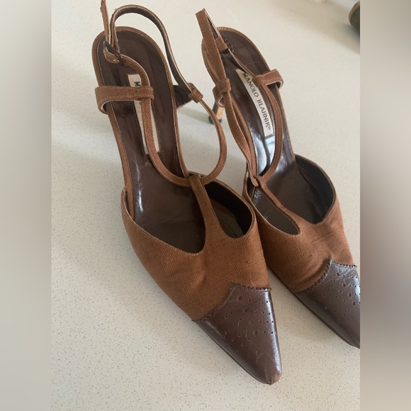 Manolo Blahniks strappy kitten heels size 40 1/2 - Picture 9 of 9